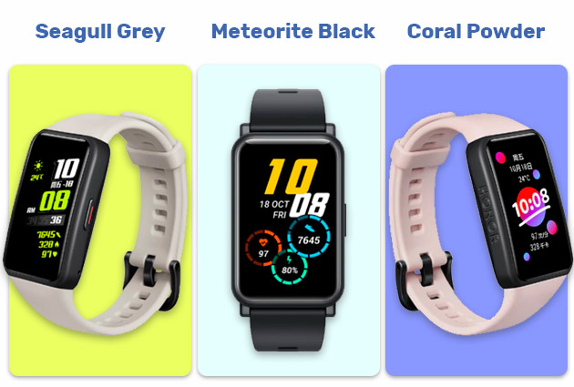 Цветовая линейка браслетов Honor Band 6